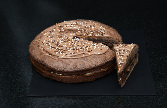 Chocolate Compound Cake with Mango Filling