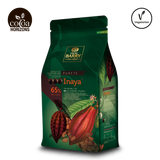 Cocoa Barry Inaya 65% cocoa bean package on a white background