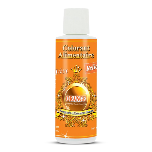 Deco Relief (France) Water Base Highly Concentrated Food Colorant ORANGE - 125ml