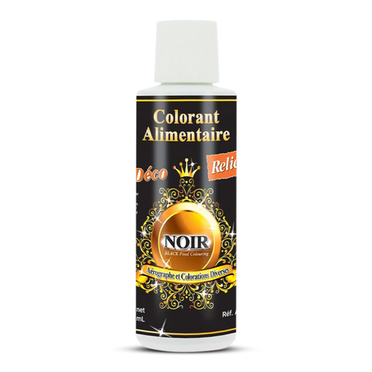 Deco Relief (France) Water Base Highly Concentrated Food Colorant BLACK - 125ml