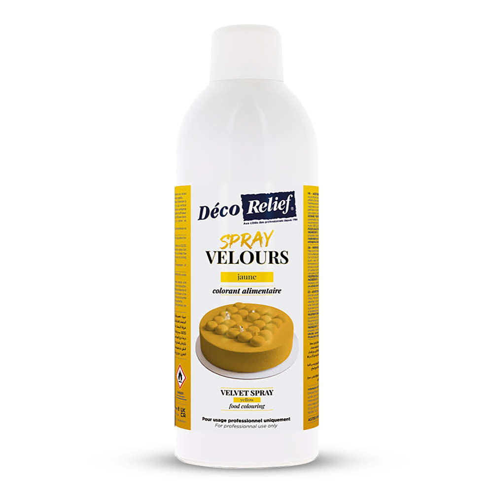 Déco Relief Velvet Spray bottle on a white background