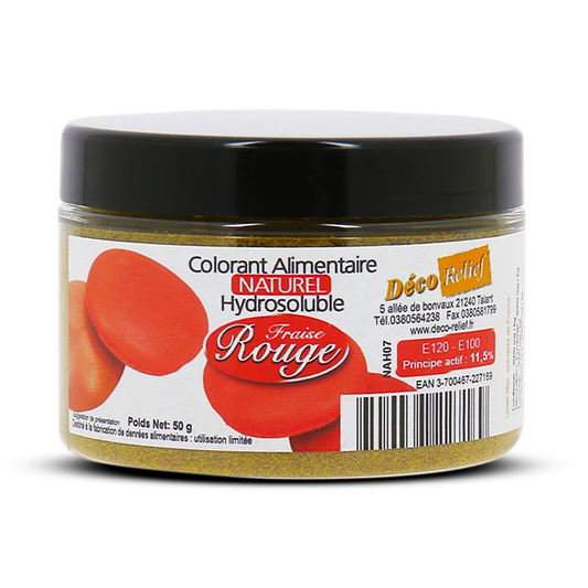 Deco Relief (France) Water Soluble Natural Food Colourant Powder STRAWBERRY