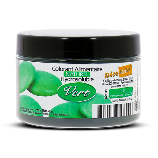 Deco Relief (France) Water Soluble Natural Food Colourant Powder GREEN - 50gr