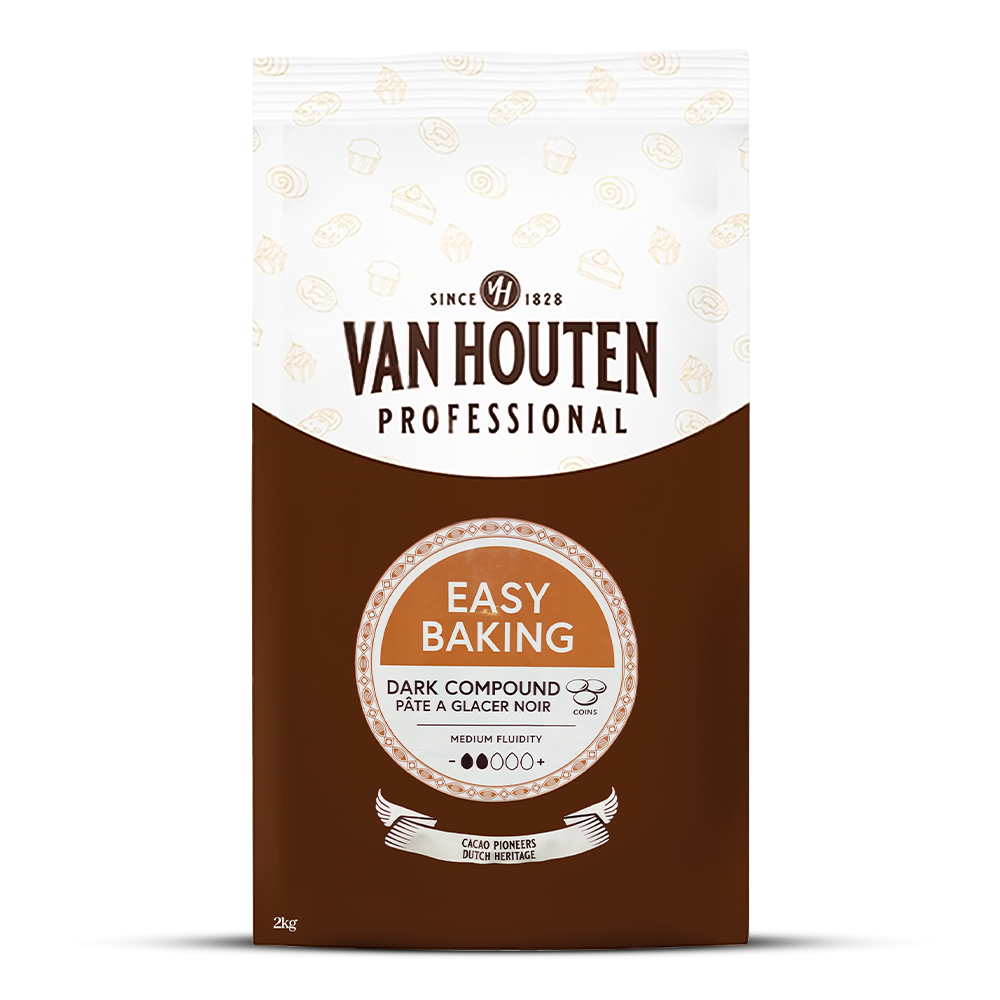 Van Houten Professional Easy Baking Dark Compound packaging on a white background