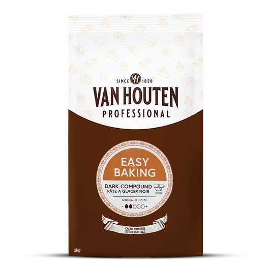 Van Houten Professional Easy Baking Dark Compound packaging on a white background