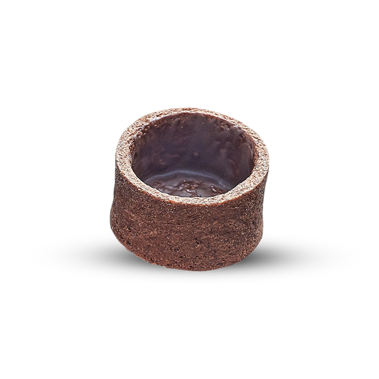 Frozen Chocolate Round tart shells coated with butter - Mini