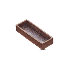 Frozen Chocolate Rectangle tart shells coated with butter - Mini