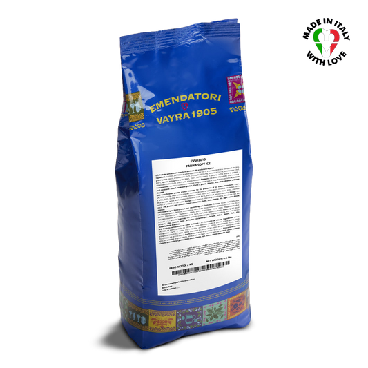 Blue bag of Italian Fior di Latte Soft Serve Powder Mix