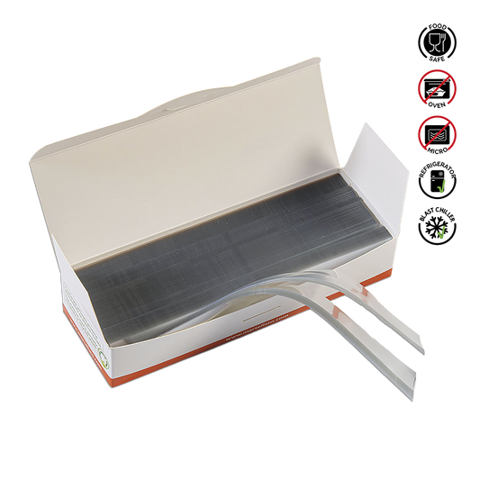 Roll of clear plastic wrap with packaging on a white background