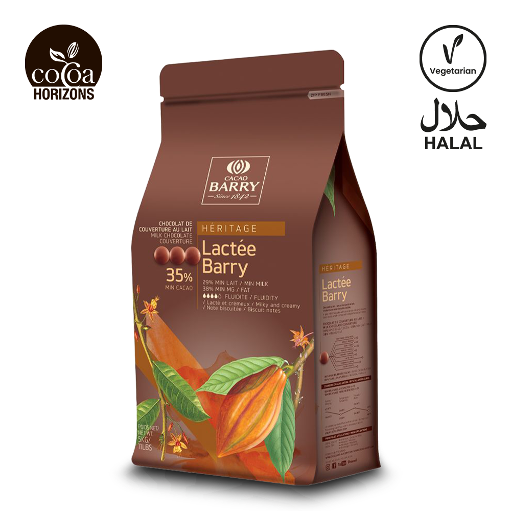 Cacao Barry Laité Barry chocolate packaging on a white background