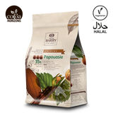 Cocoa Barry chocolate packaging with Papouasie branding on a white background