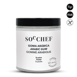 Jar of Arabic Gum with 'SOC CHEF' branding on a white background