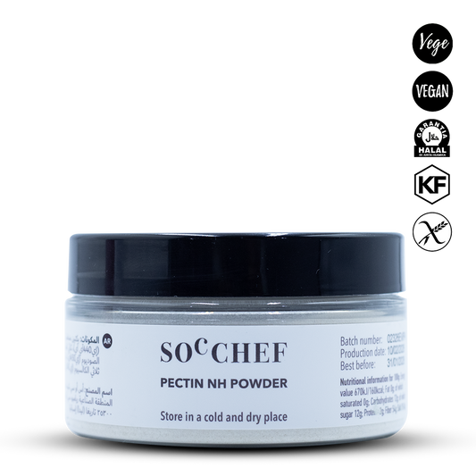 SOC CHEF pectin powder with black lid on a white background