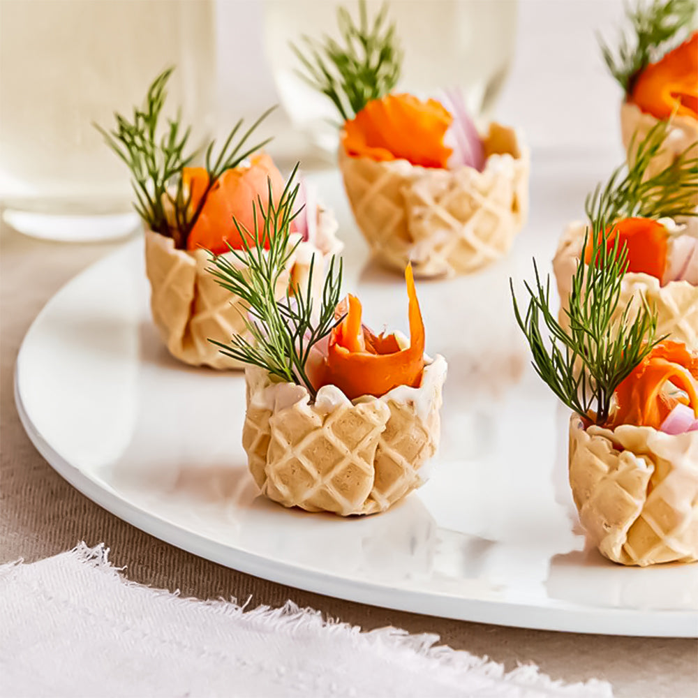 Frozen Savory Waffle Basket Desserts