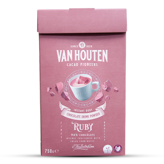 Van Houten Ground Ruby Chocolate For Drinking - 750g