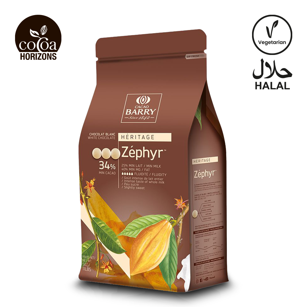 Chocolate packaging with cacao bean illustration and brand logos on a white background