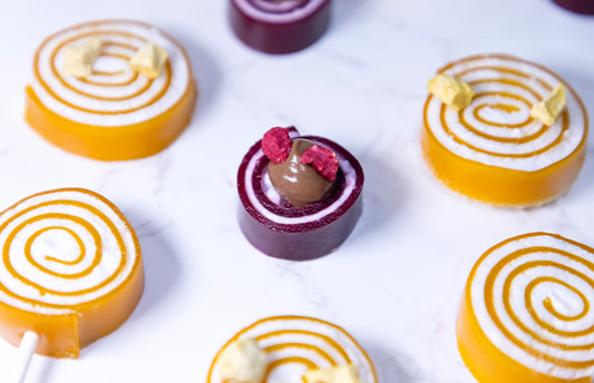 fruit jelly and marshmallow dessert