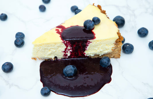 Baked Cheese Cake with Blueberry topping