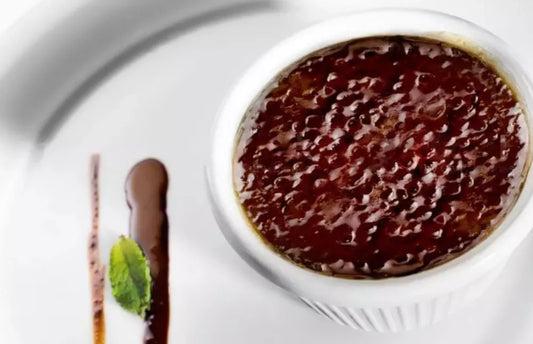 Dark chocolate crème brûlée