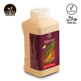 Bottle of Mycryo cocoa butter with CoCoa Horizons branding on a white background