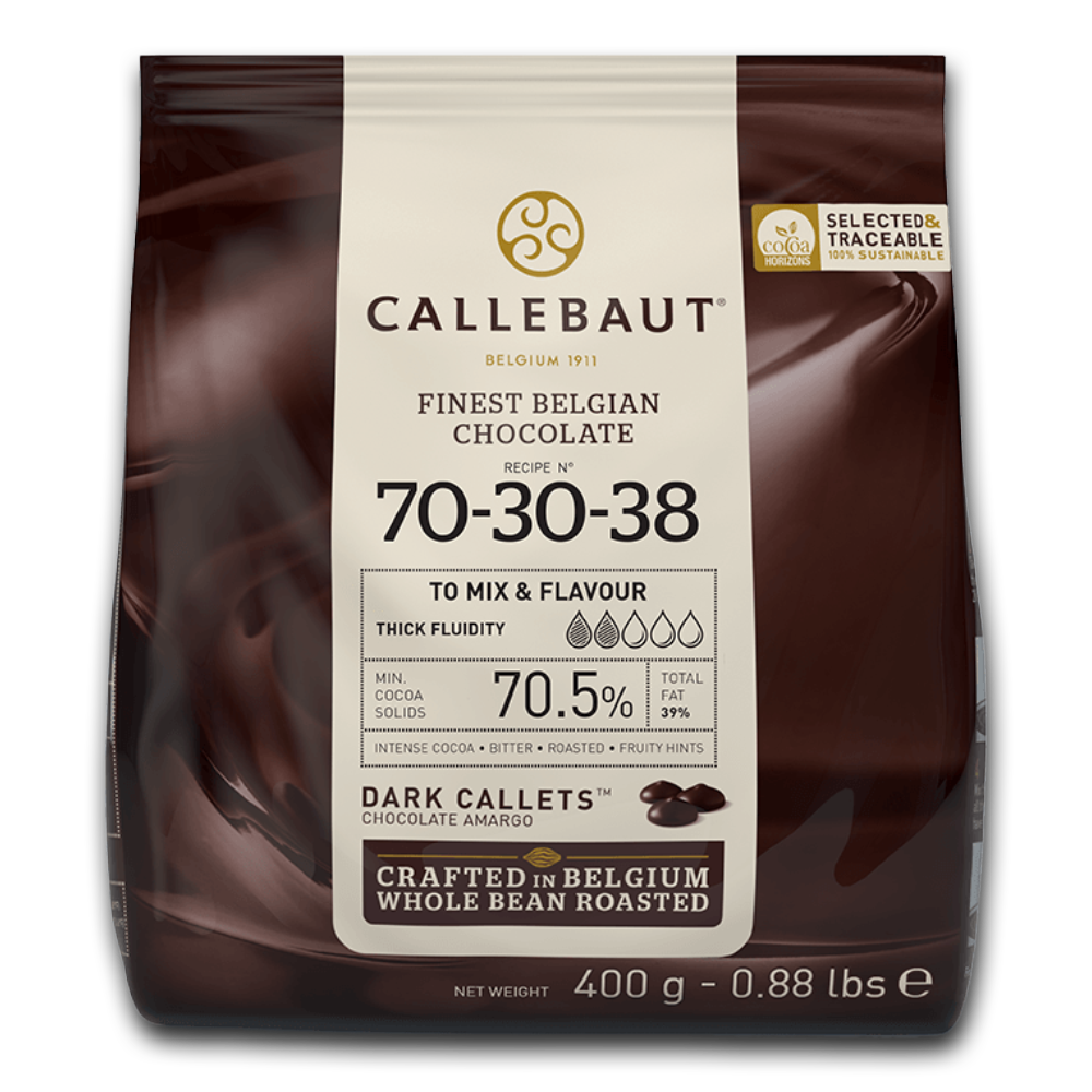 Callebaut Belgium, 70-30-38 Dark Chocolate 70%, 1kg callets