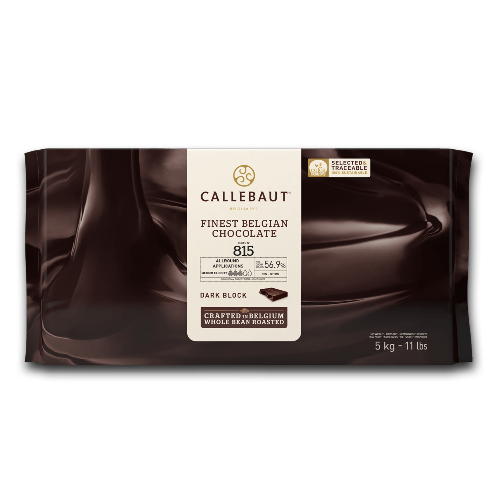 Callebaut Belgium, 815 Dark chocolate 56.9%, 5kg Block