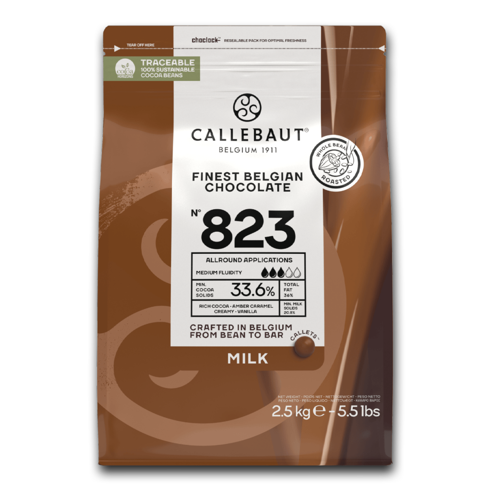 Callebaut Belgium, 823 Milk chocolate, 2.5 kg callets