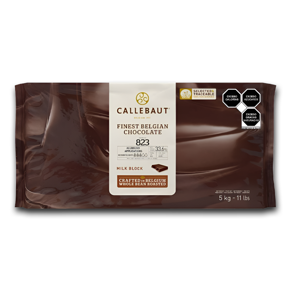 Callebaut Belgium, 823 Milk chocolate, 5kg Block