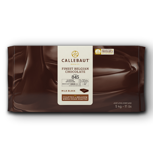 package shot of Callebaut milk chocolate 845