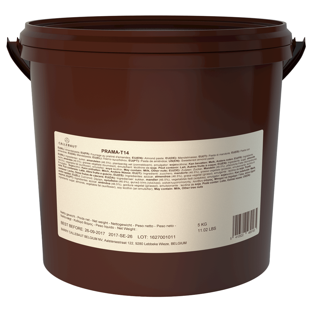 Callebaut Belgium,PRAMA almond praline pastes, nut-based filling, 5 kg bucket