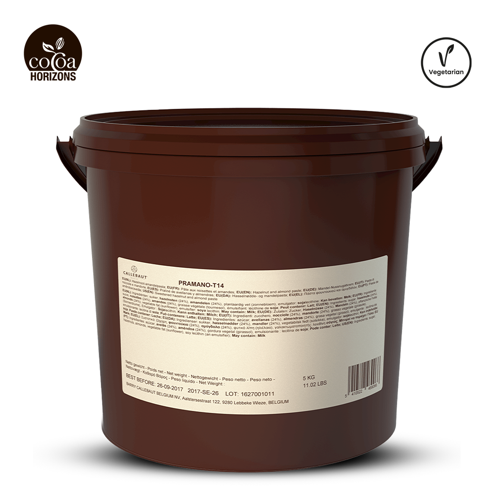Brown container with label on a white background, featuring 'Cocoa Horizons' logo.