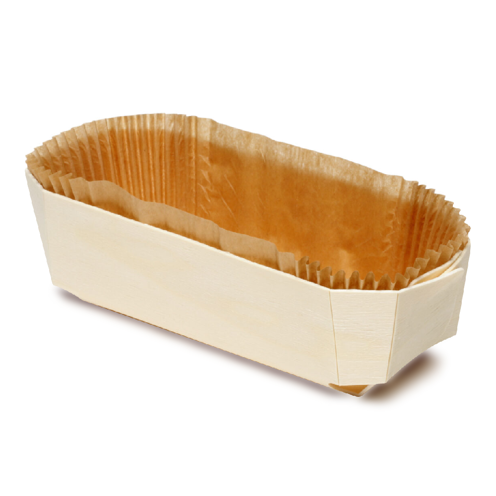 BARONNET+TINY Wooden Baking Molds With Paper Liners - Pack Of 8pcs