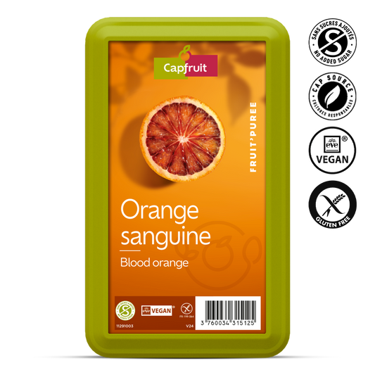 Blood Orange Frozen Fruit Puree No Added Sugar - 1kg Tub