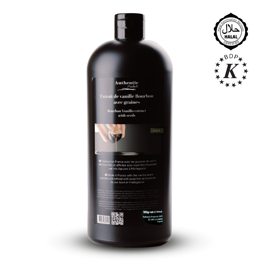 Bourbon Vanilla Extract With Seeds (Concentration: 200g/L) - 500g