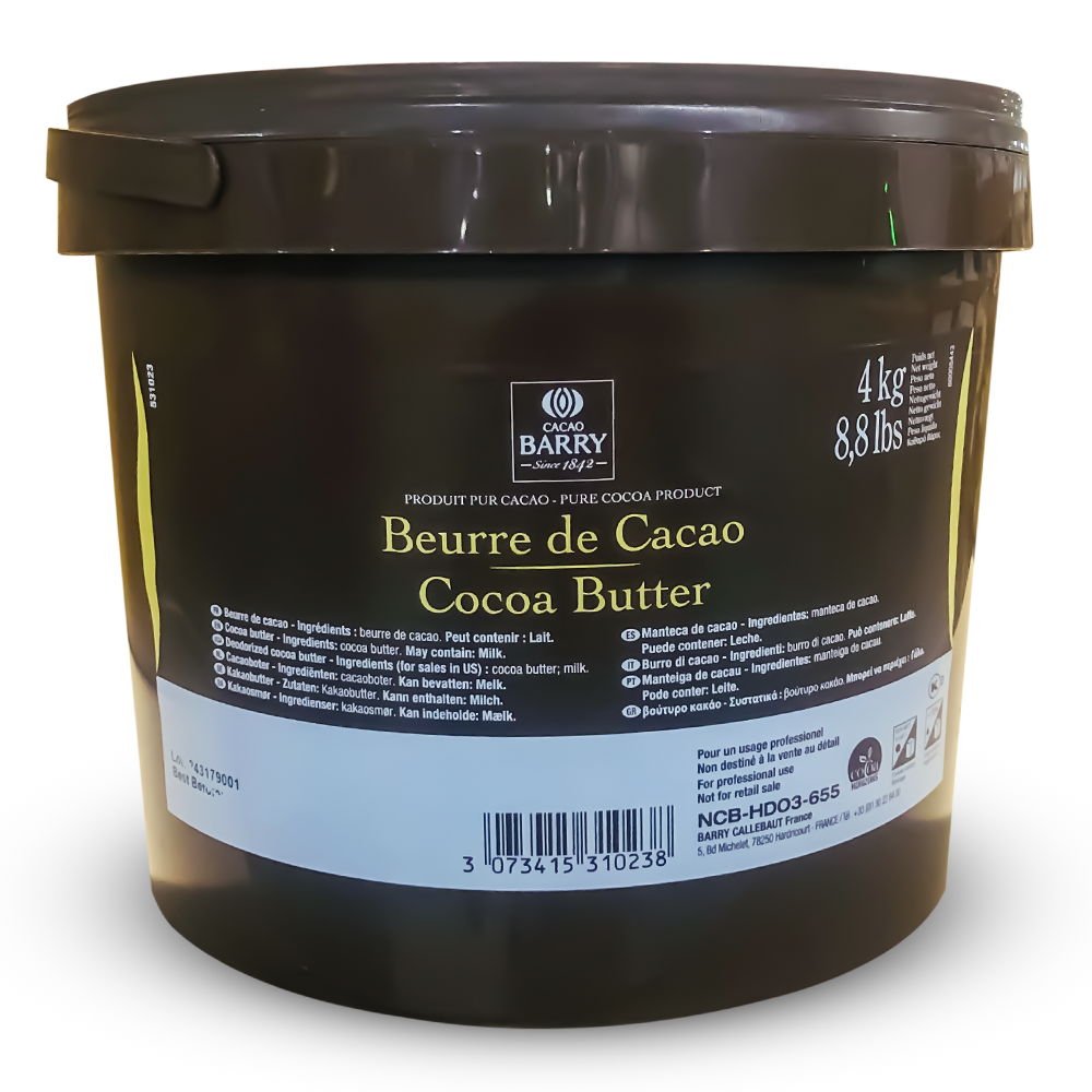 Pure cocoa butter, Cacao Barry France, 4 Kg Bucket