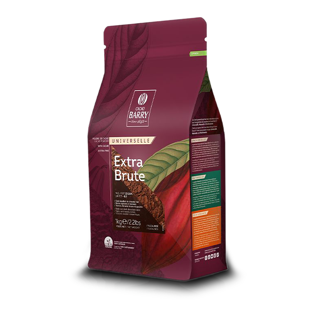 100% Pure Cocoa Powder 22-24%, Extra Brute