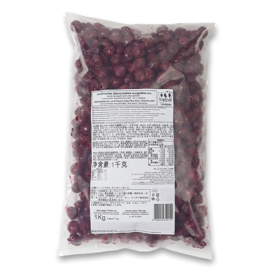 Cap Fruit(France), Sour Cherry Individually Quick Frozen Fruit (IQF) - 1kg Bag