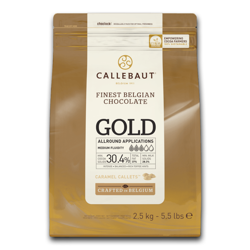 Callebaut Belgium, Gold Chocolate ,30.4% 2.5Kg callets