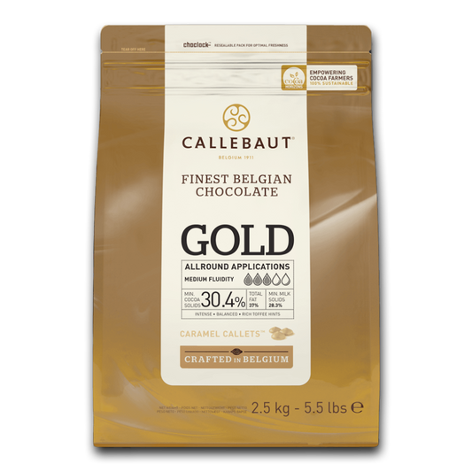 Callebaut Belgium, Gold Chocolate ,30.4% 2.5Kg callets