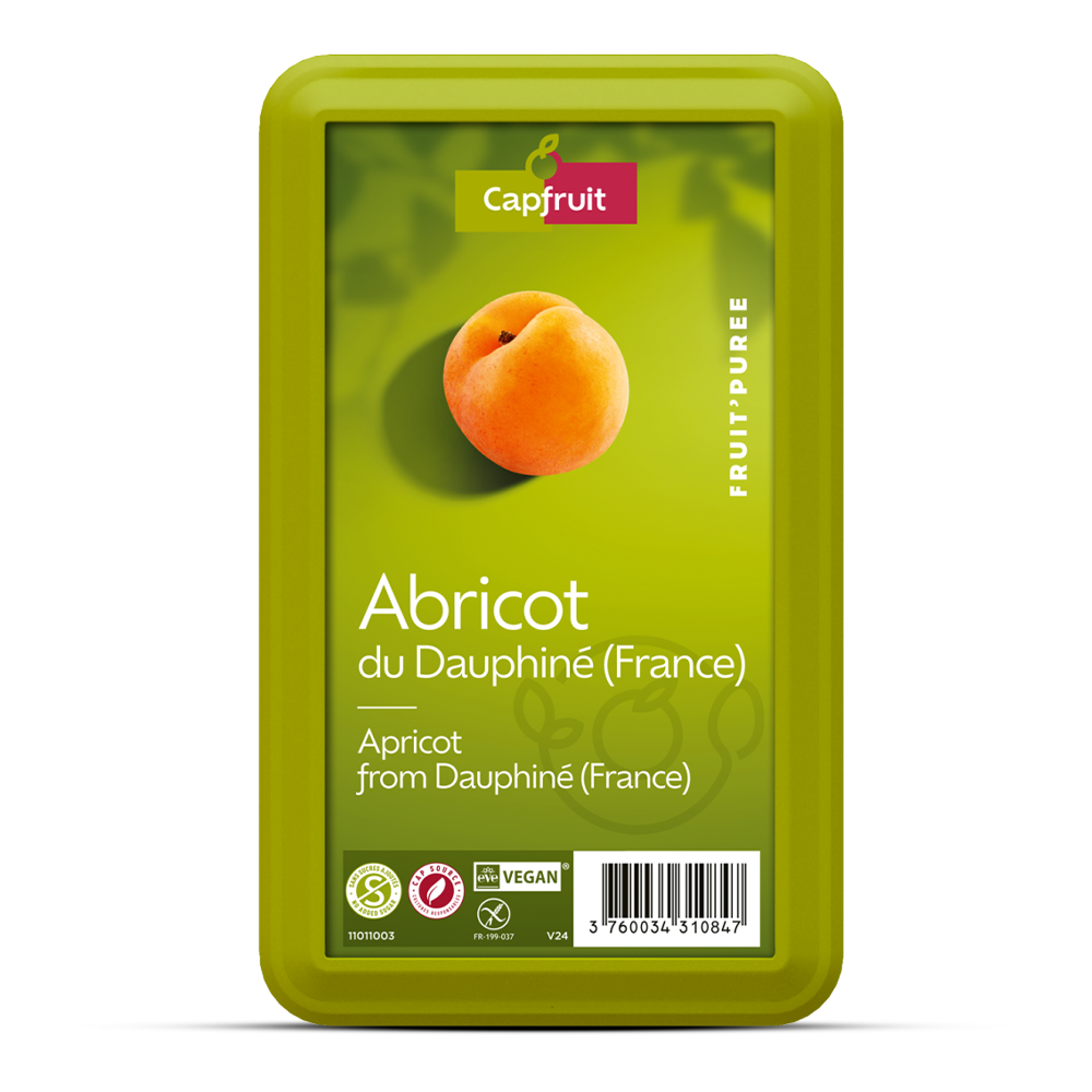 Apricot Frozen Fruit Puree With 10% Added Sugar - 1kg Tub