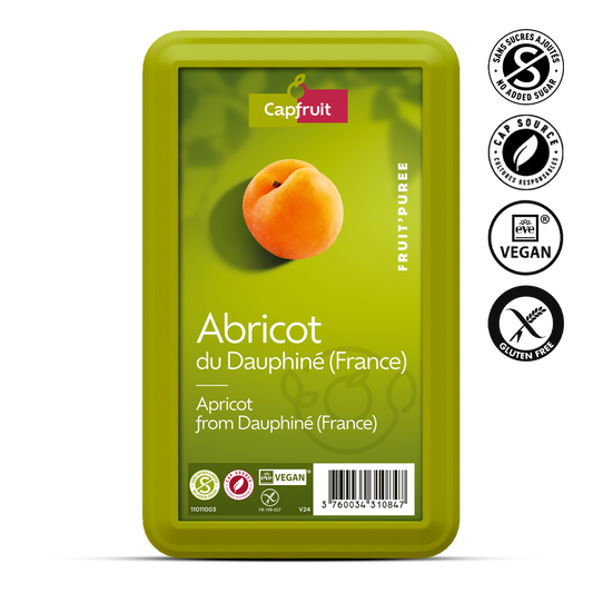 Apricot Frozen Fruit Puree With 10% Added Sugar - 1kg Tub