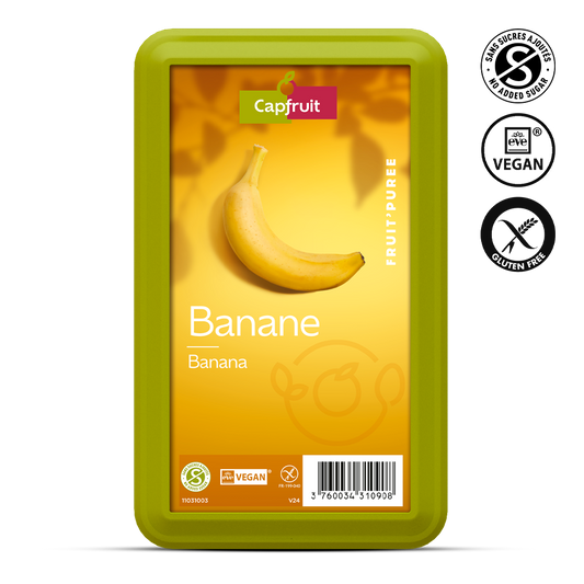 Banana Frozen Fruit Puree No Added Sugar - 1kg Tub