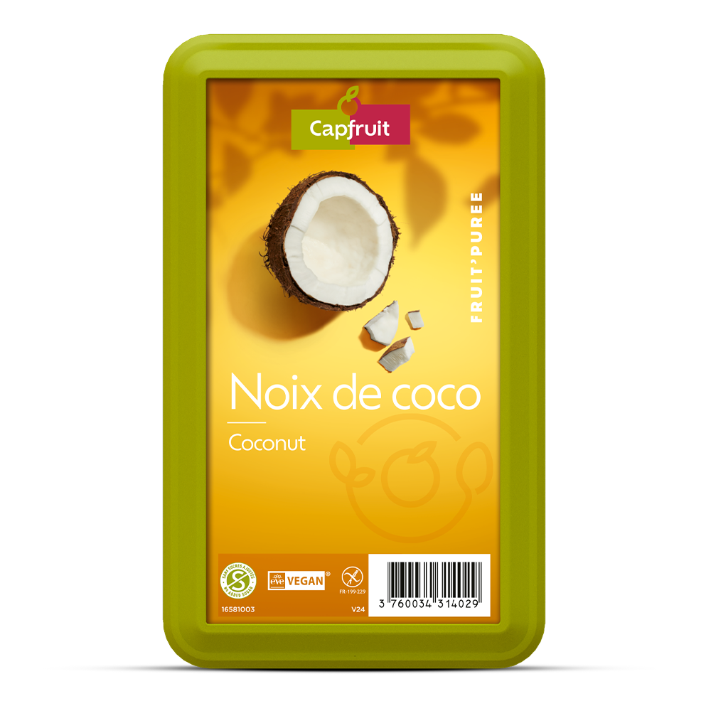Coconut Frozen Fruit Puree With 10% Added Sugar - 1kg Tub