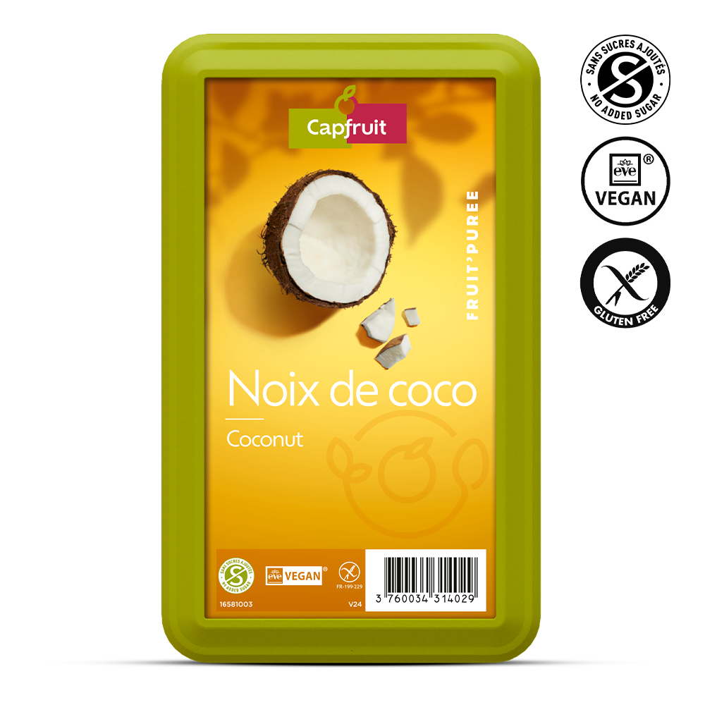 Coconut Frozen Fruit Puree With 10% Added Sugar - 1kg Tub