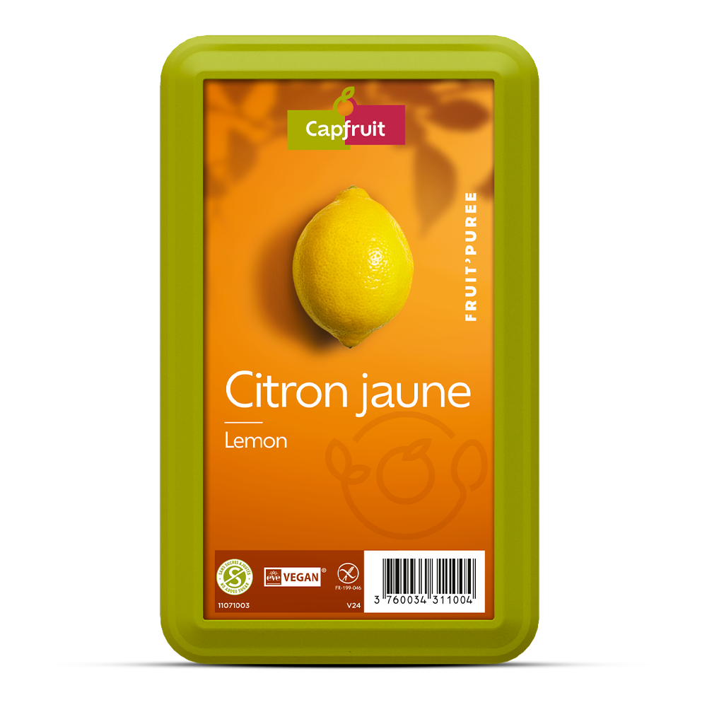 Lemon juice and pulp Frozen Fruit Puree No Added Sugar - 1kg Tub