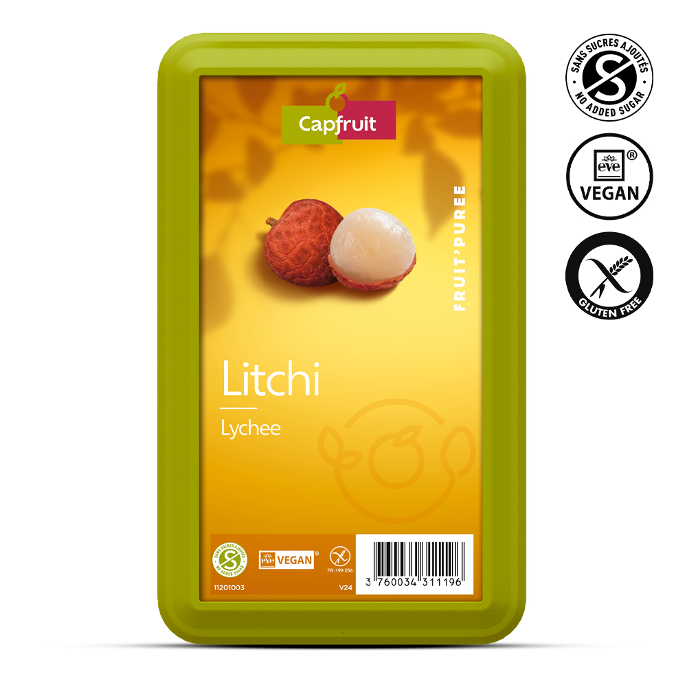 Litchi Frozen Fruit Puree No Added Sugar - 1kg Tub