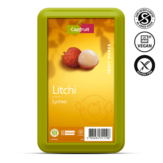 Litchi Frozen Fruit Puree No Added Sugar - 1kg Tub