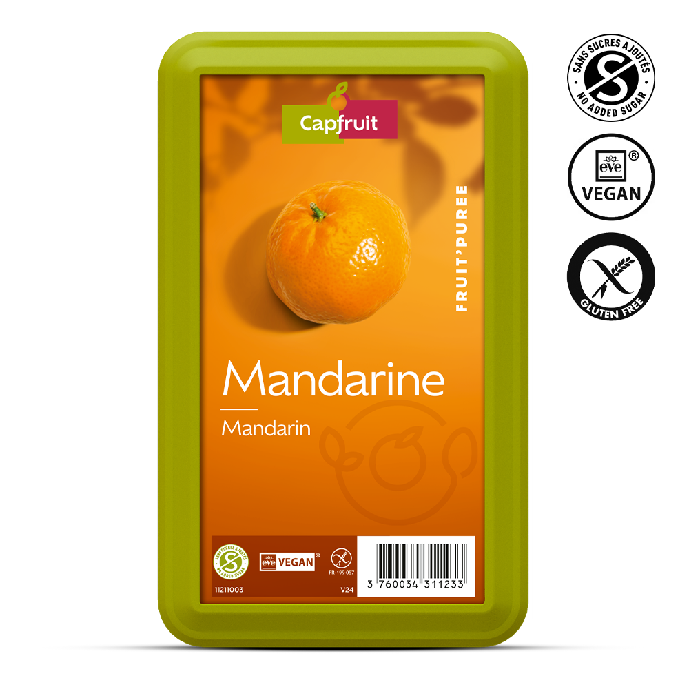 Mandarin Frozen Fruit Puree No Added Sugar - 1kg Tub
