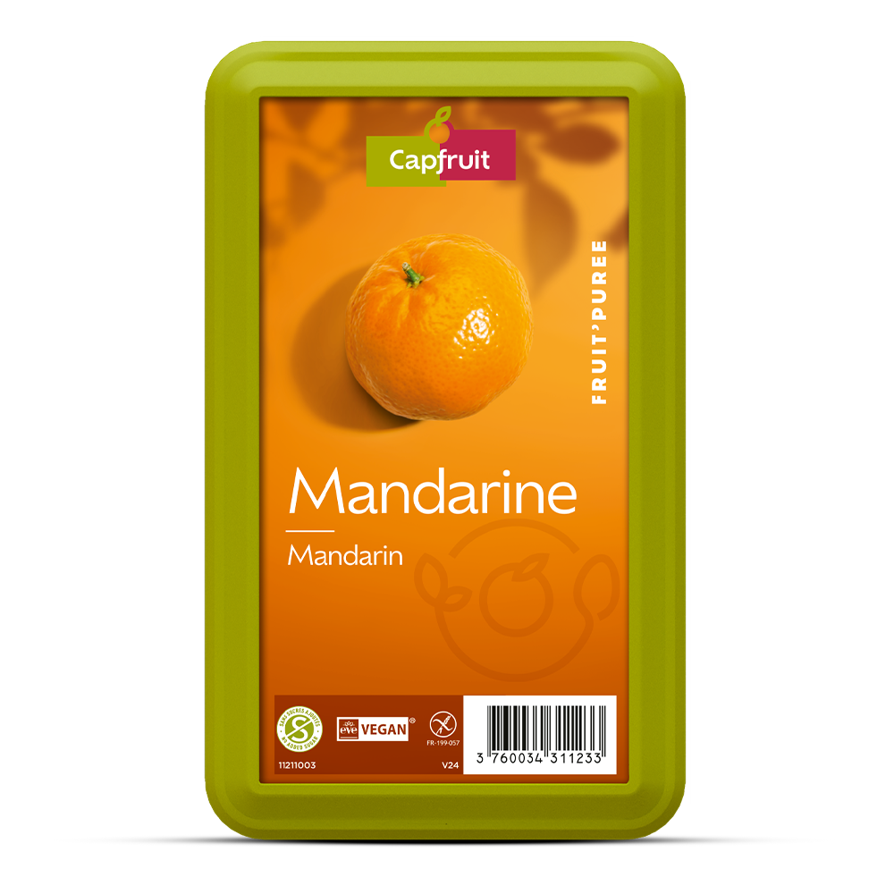 Mandarin Frozen Fruit Puree No Added Sugar - 1kg Tub