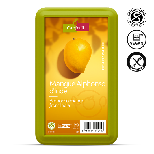 Alphonso Mango Frozen Fruit Puree No Added Sugar - 1kg Tub